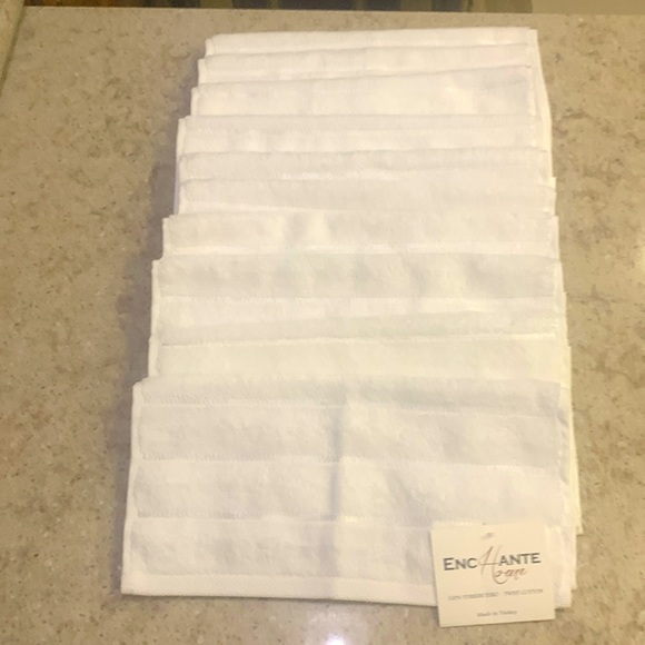 Enchante House Other - NWT ENCHANTED HOME  Signature Turkish Cotton Wash Cloth 10 Piece - White